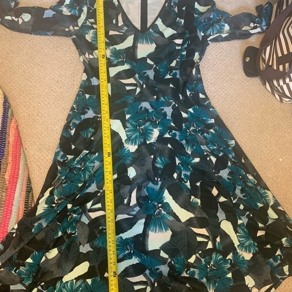 Erdem Blue Domitilla Fit and Flare Dress Size 12 - Picture 8 of 15